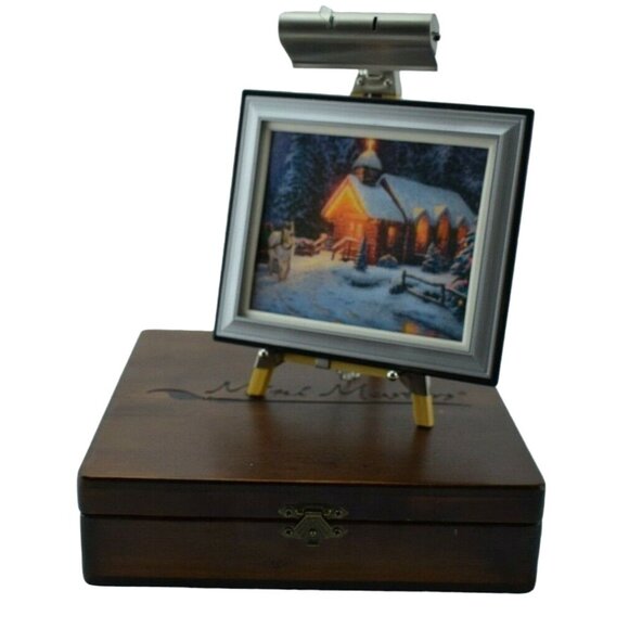 Out of the Blue Mini Masters Thomas Kinkade Miniature Fine Art with Easel - Picture 1 of 8
